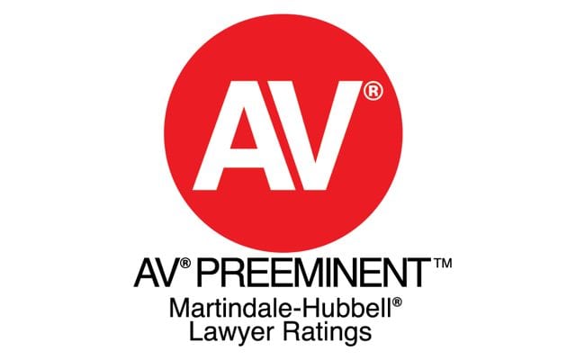 Logo of martindale-hubbell av preeminent lawyer ratings.