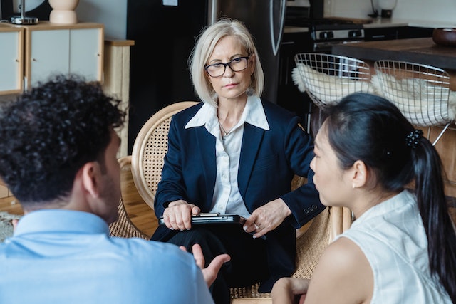 couple during mediation