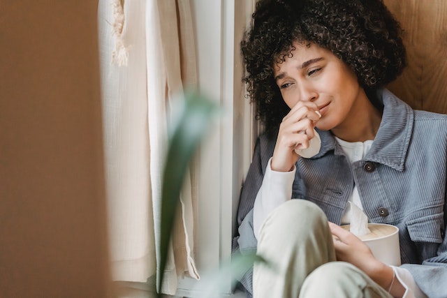 sad woman crying